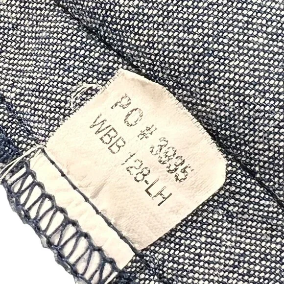 Vtg Bobbie Brooks Embroidered Denim Floral Shirt XL Floral Pintuck Blue Collar - Picture 15 of 16